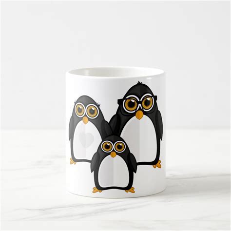 Penguin Family Ceramic Coffee Mug